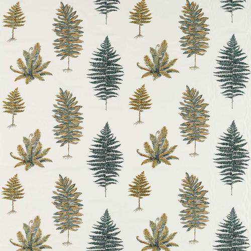 Sanderson Fernery Embroidery Forest Green Fabric