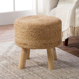 Jaipur Living Thora Brown Jute Stool