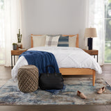 Jaipur Living Lykke Indoor/ Outdoor Solid Gray/ Black Cylinder Pouf