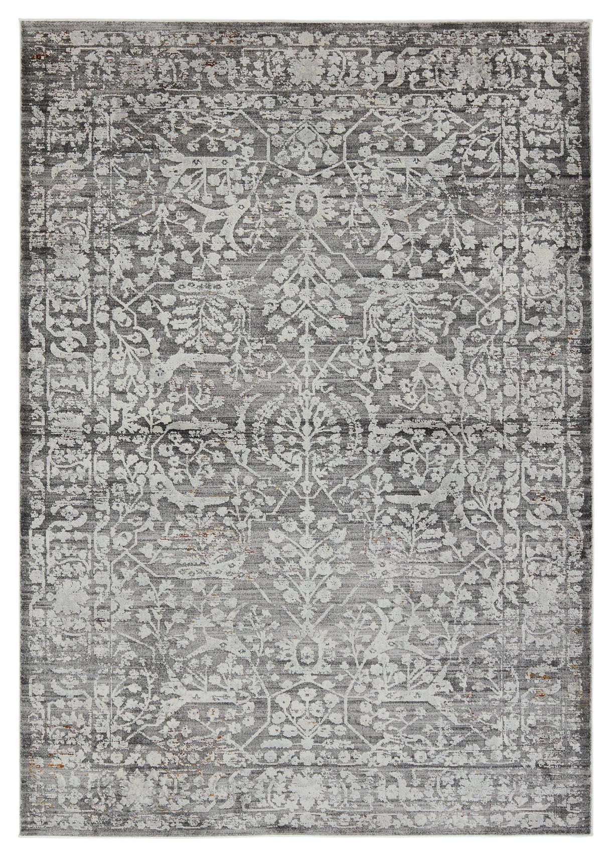 Jaipur Living Elvira Floral Gray/ Cream Area Rug (5'11"X8'11")