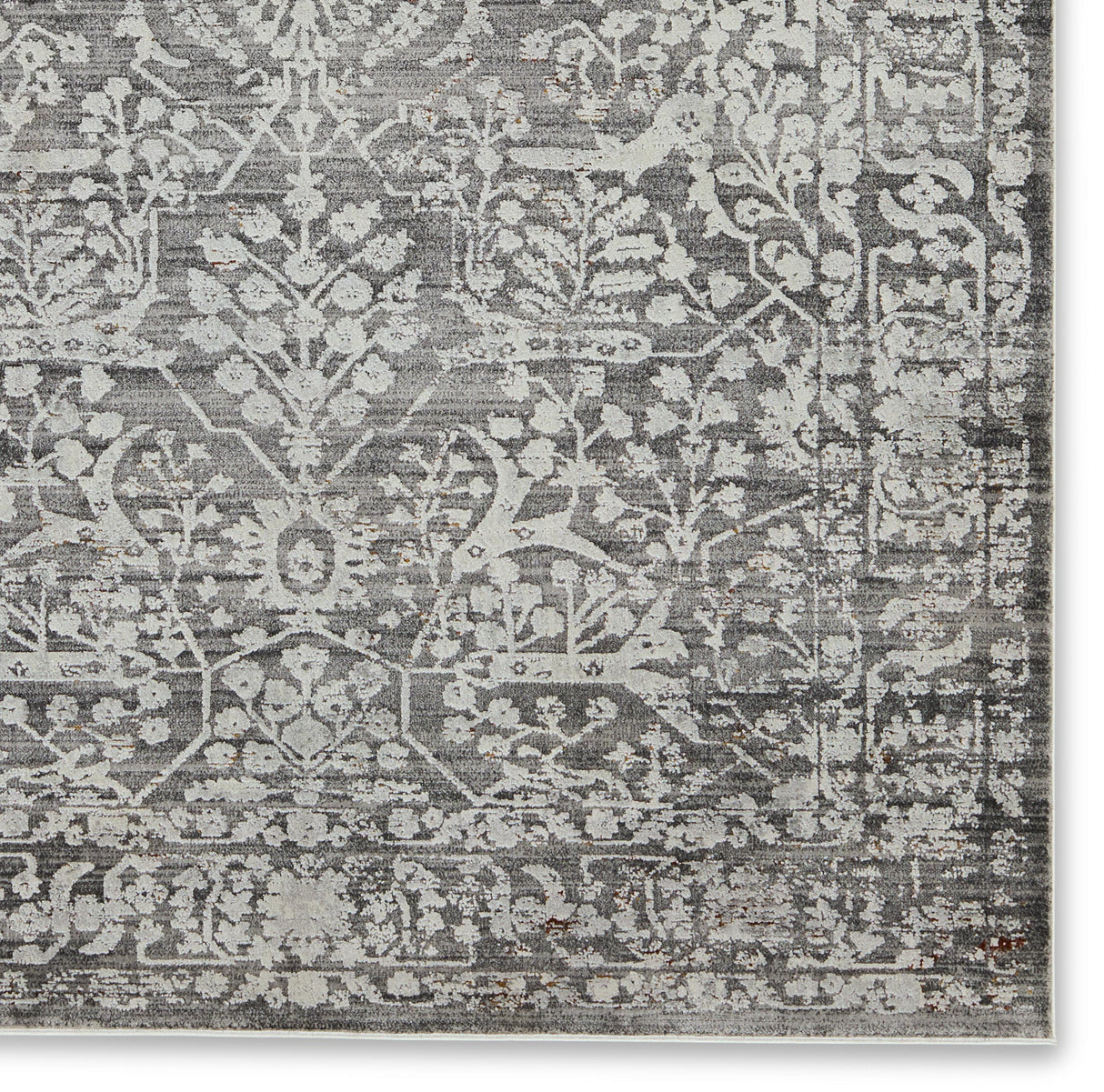 Jaipur Living Elvira Floral Gray/ Cream Area Rug (9'10"X12')