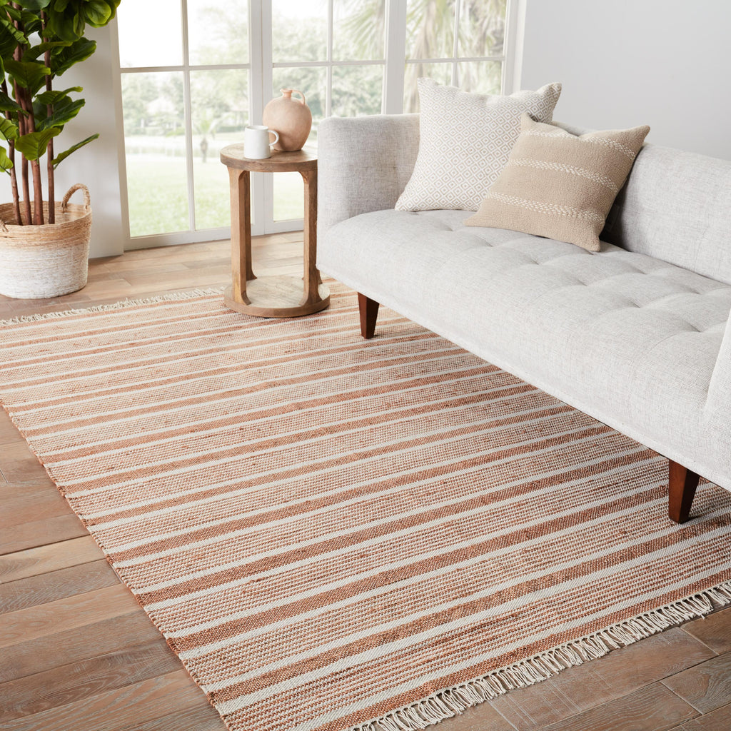 Vibe By Jaipur Living Kahlo Natural Striped Tan/ Cream Area Rug (9'X12')