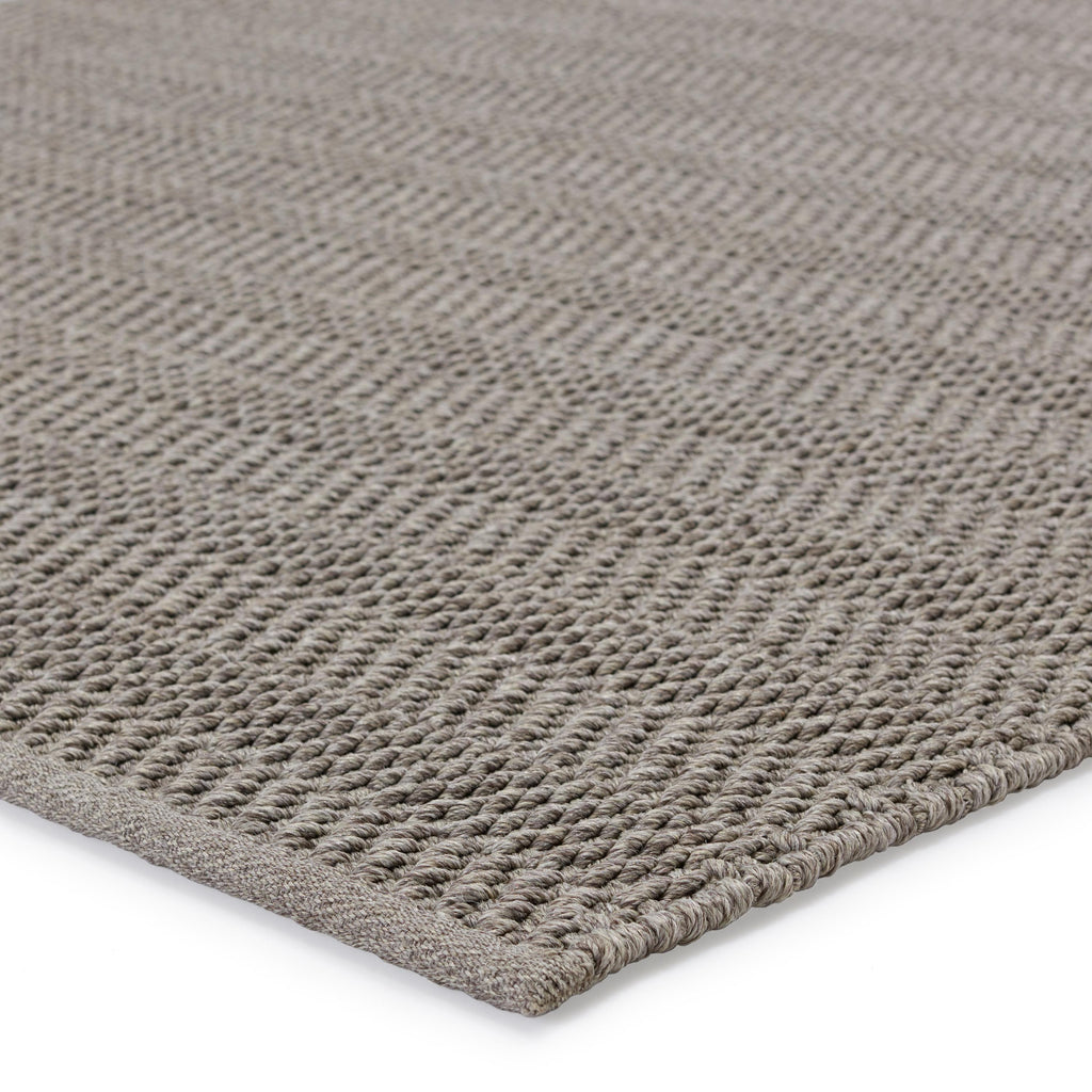 Jaipur Living Saeler Indoor/ Outdoor Striped Gray Area Rug (7'6"X9'6")