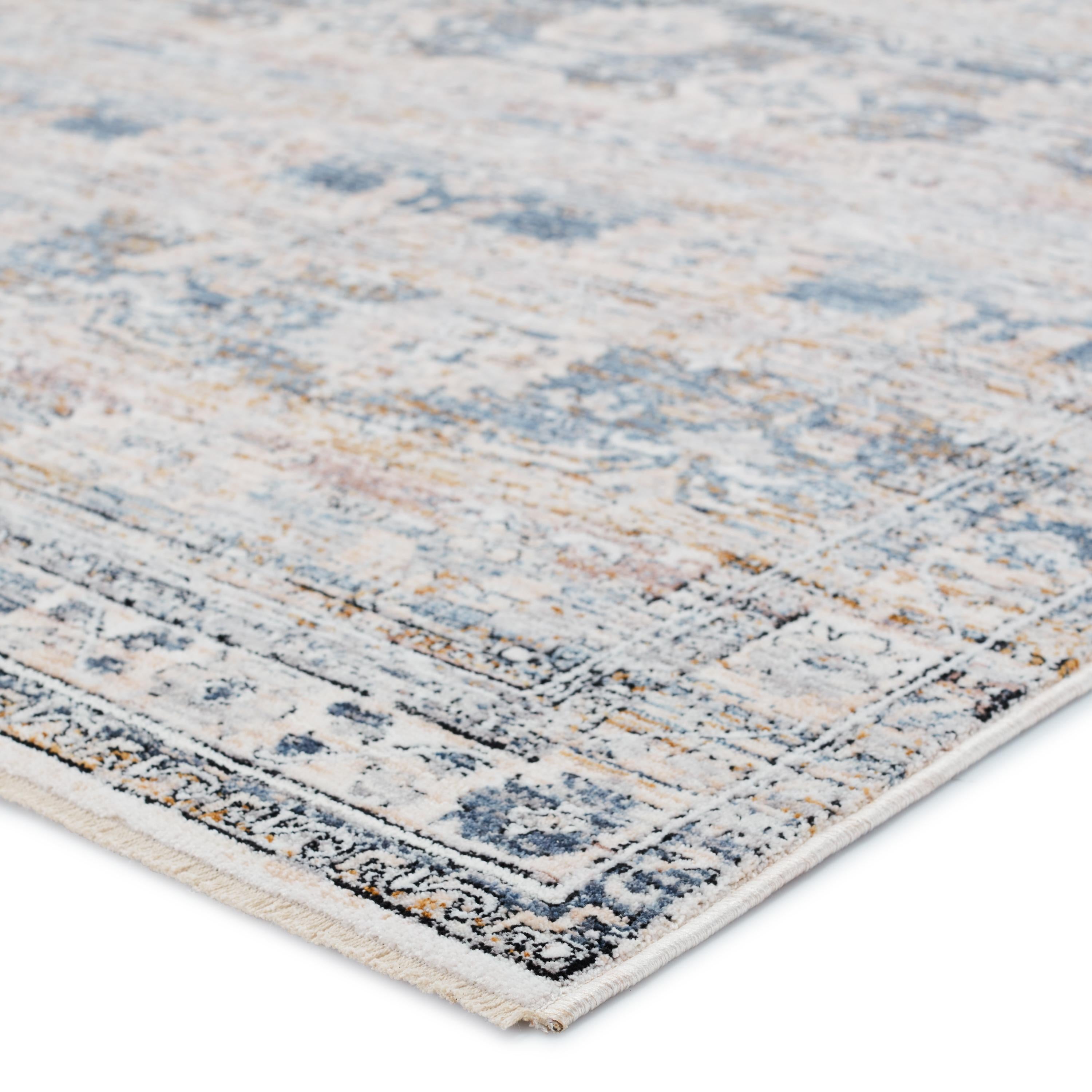 Jaipur Living Branham Sora Damask Blue / Gold 9' X 12'4