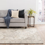 Jaipur Living Arabia Handmade Floral White/ Gray Area Rug (5'X8')