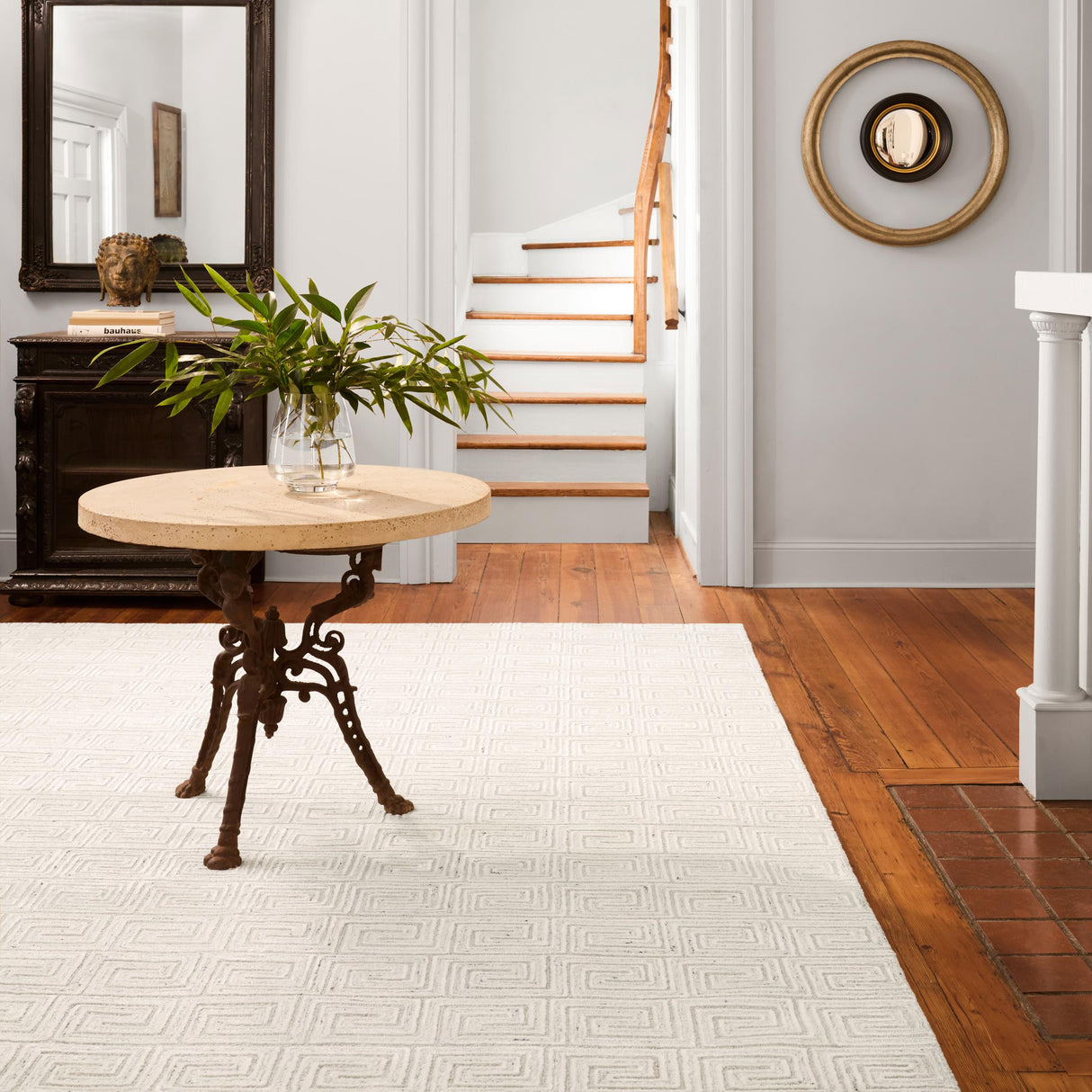 Jaipur Living Harkness Handmade Geometric White/ Gray Area Rug (8'X11')