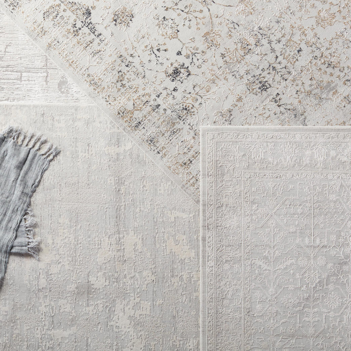 Jaipur Living Vida Abstract Light Gray/ Gold Area Rug (6'7"X9'6")