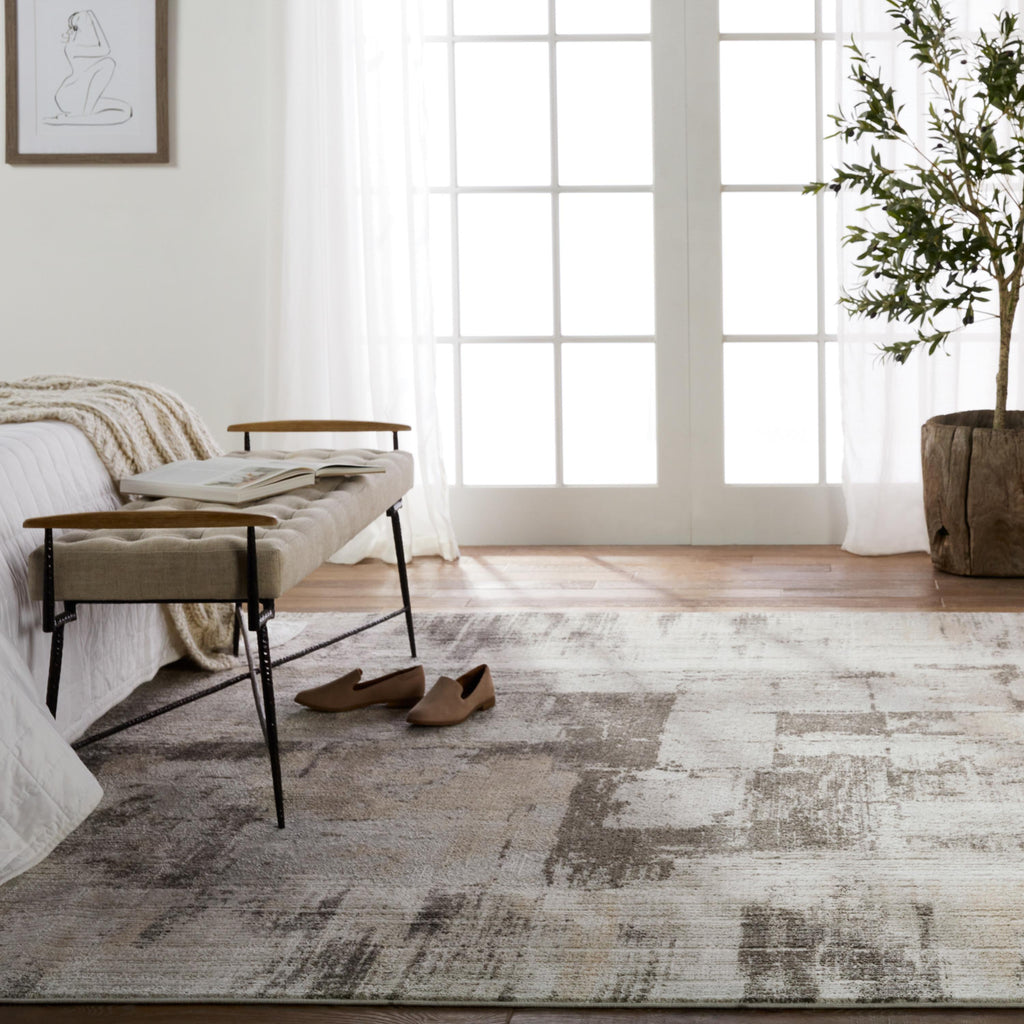 Jaipur Living Proto Abstract Cream/ Taupe Area Rug (5'3"X7'6")