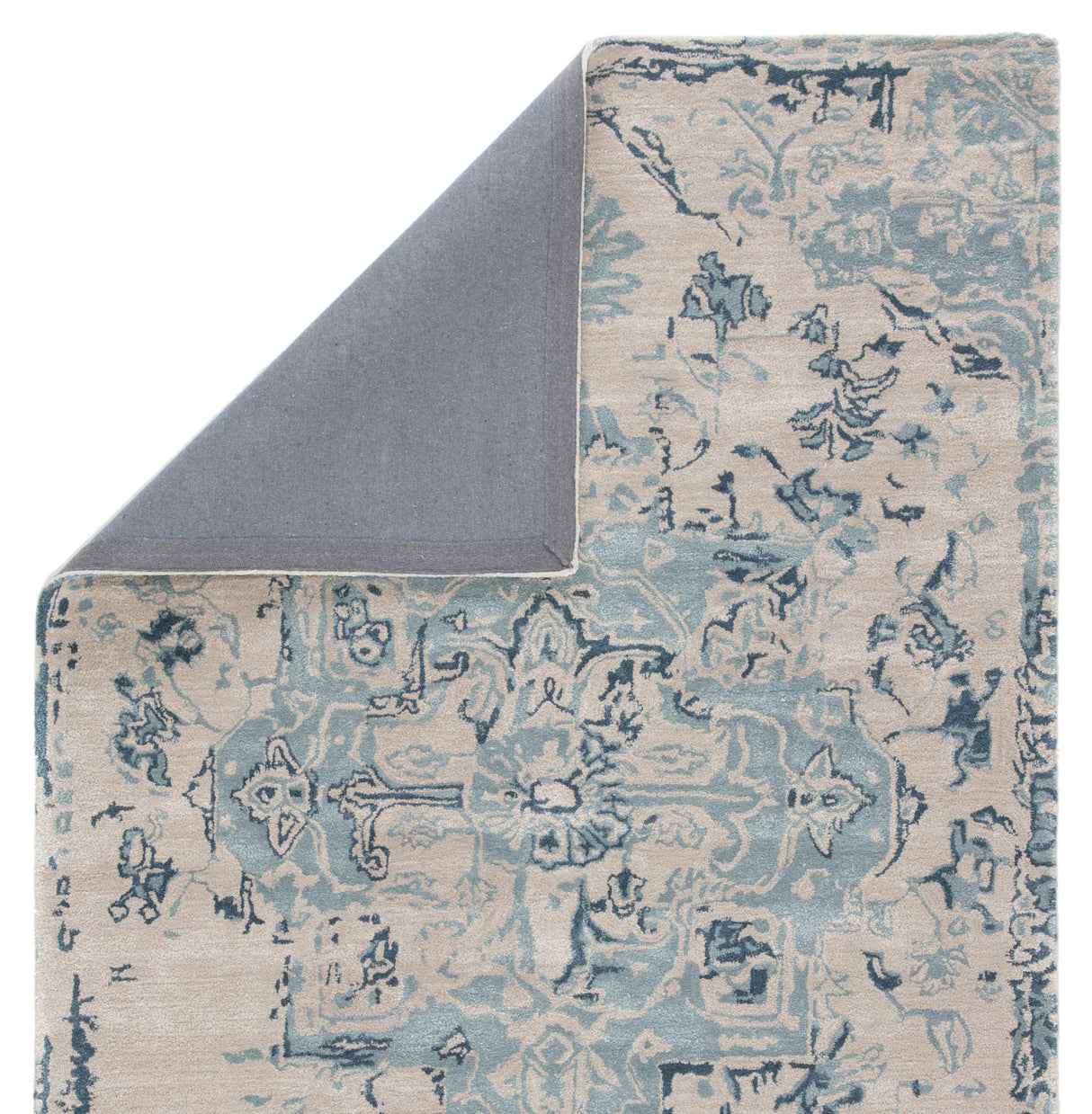 Jaipur Living Sasha Handmade Medallion Beige/ Dark Blue Area Rug (2'X3')