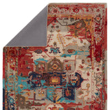 Jaipur Living Lilith Handmade Medallion Red/ Aqua Area Rug (8'X10')