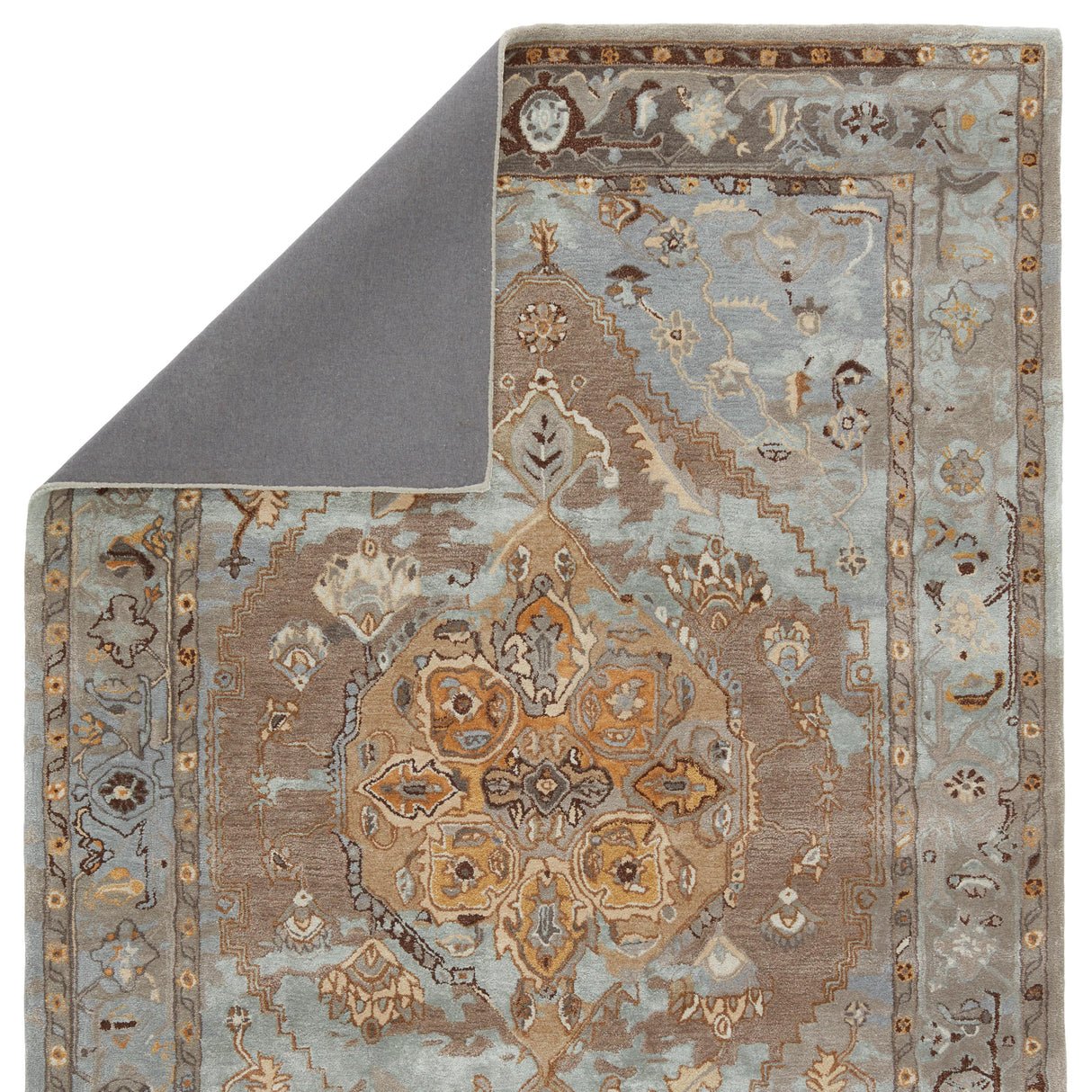 Jaipur Living Raisa Handmade Medallion Gray/ Gold Area Rug (5'X8')