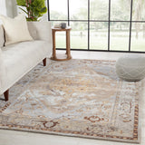 Jaipur Living Raisa Handmade Medallion Gray/ Gold Area Rug (10'X14')