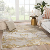 Jaipur Living Cisco Abstract Gray/ Gold Runner Rug (2'2"X8')