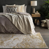 Jaipur Living Cisco Abstract Gray/ Gold Runner Rug (2'2"X8')