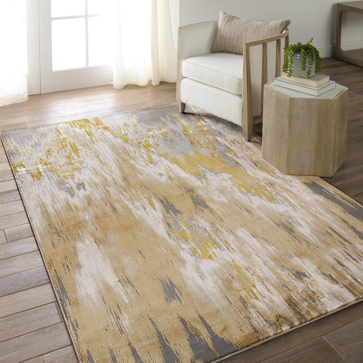 Jaipur Living Catalyst Ulysses Gold / Gray 7'10