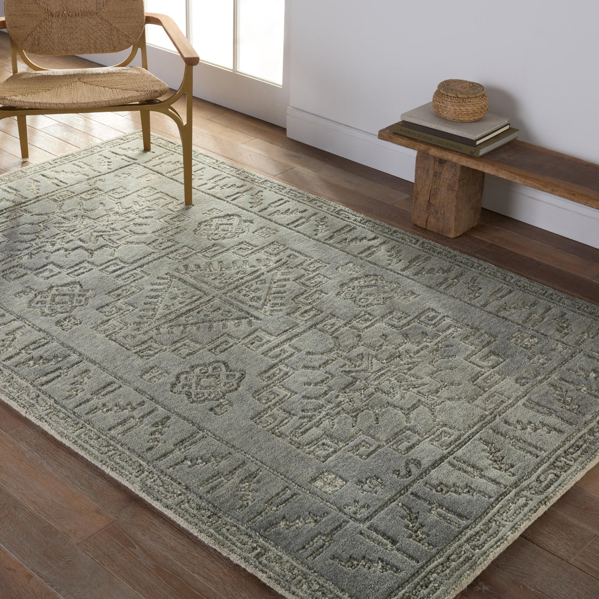 Jaipur Living Keller Handmade Medallion Gray/ Cream Area Rug (5'X8')
