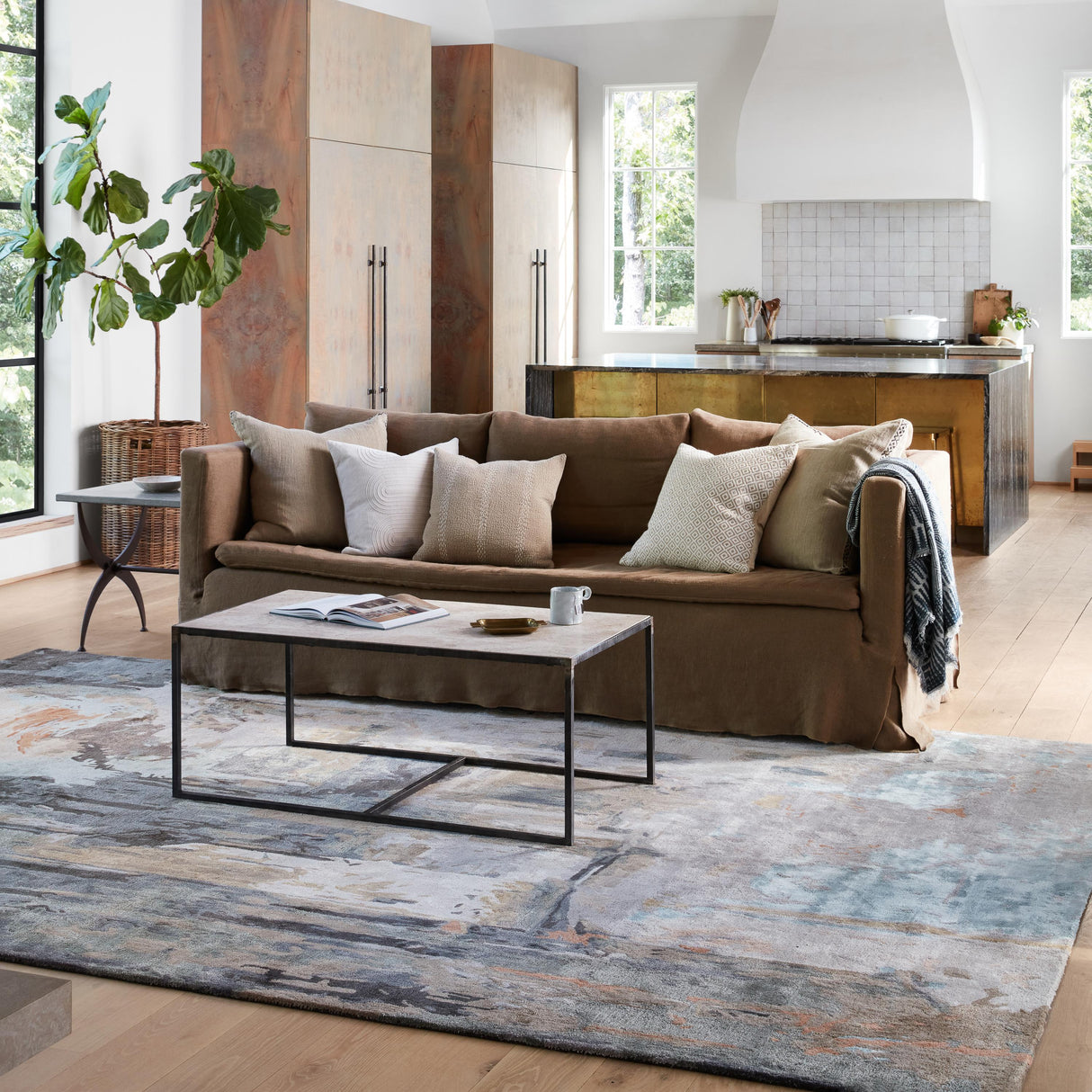 Jaipur Living Luella Handmade Abstract Gray/ Blush Area Rug (5'X8')