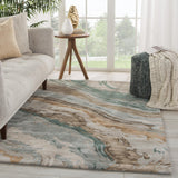 Jaipur Living Conley Handmade Abstract Teal/ Light Gray Area Rug (5'X8')