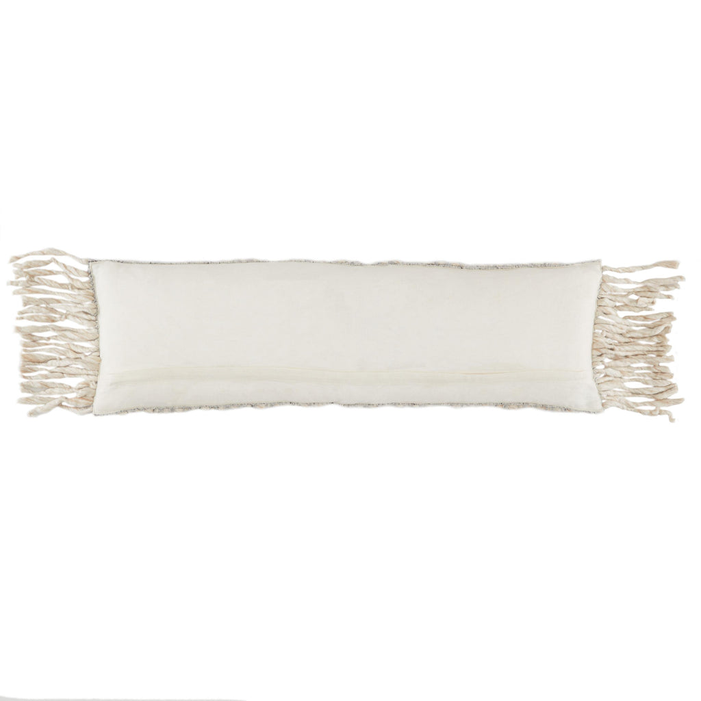 Jaipur Living Artos Textured Gray/ Cream Pillow Cover (13"X48" Lumbar)
