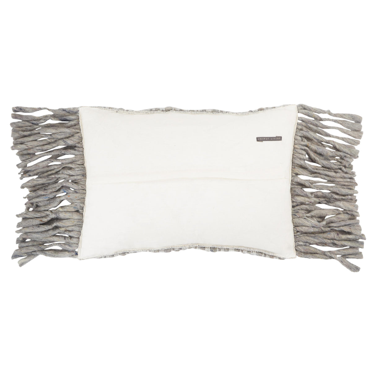 Jaipur Living Cilo Textured Light Gray/ Ivory Pillow Cover (16"X24" Lumbar)
