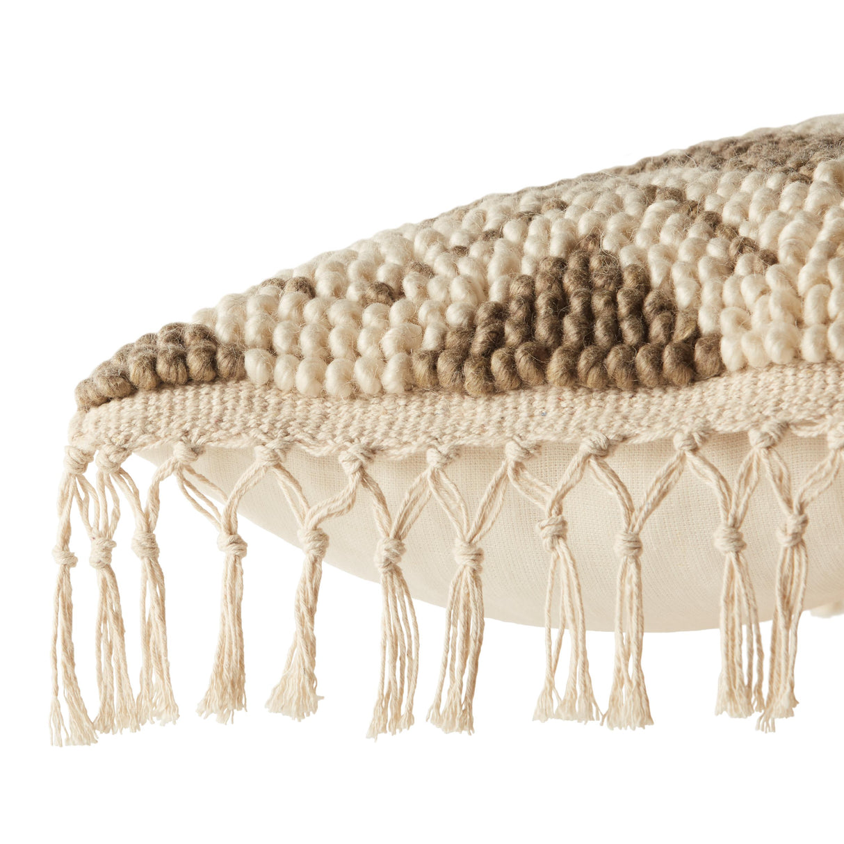 Jaipur Living Takeo Chevron Olive/ Ivory Pillow Cover (22" Square)