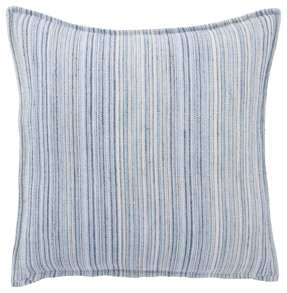 Jaipur Living Taye Striped Blue/ White Pillow Cover (22" Square)
