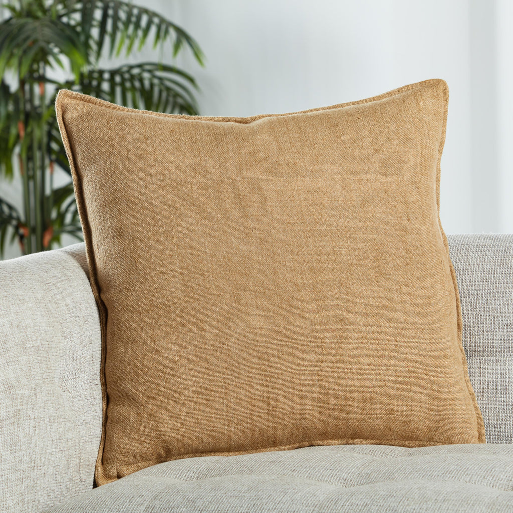 Jaipur Living Blanche Solid Tan Pillow Cover (20" Square)