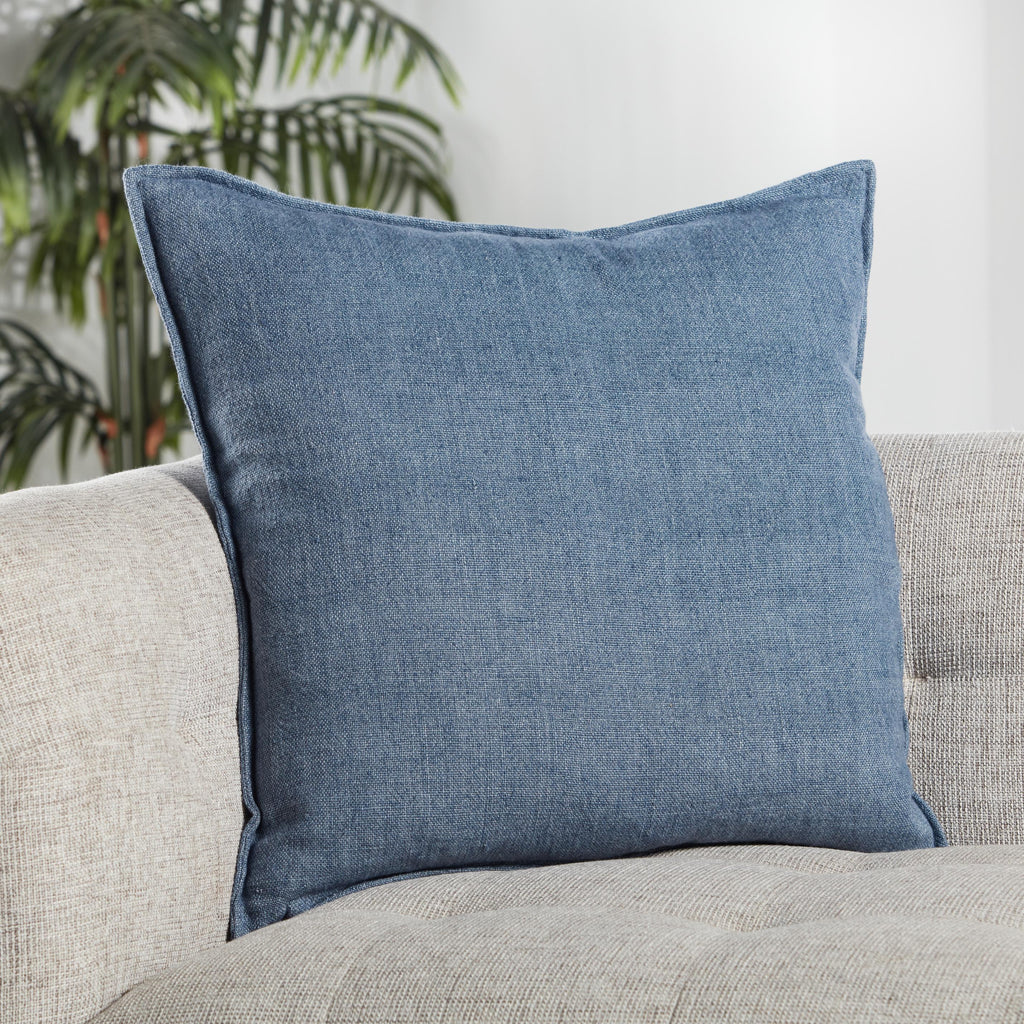 Jaipur Living Blanche Solid Blue Pillow Cover (20" Square)