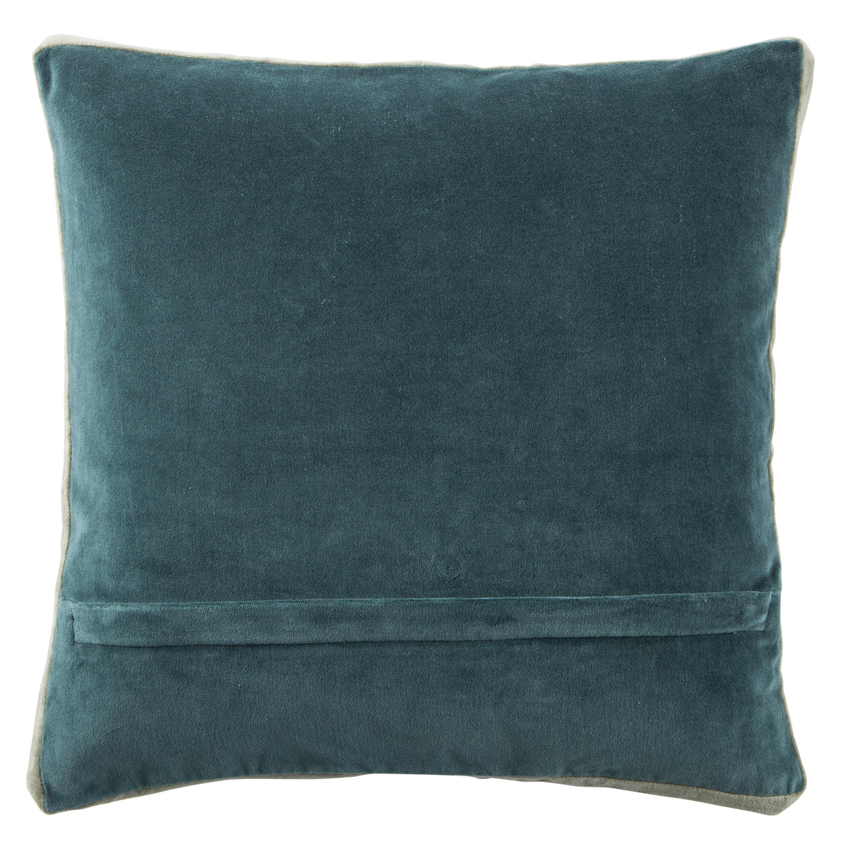Jaipur Living Bryn Solid Teal/ Gray Pillow Cover (18" Square)