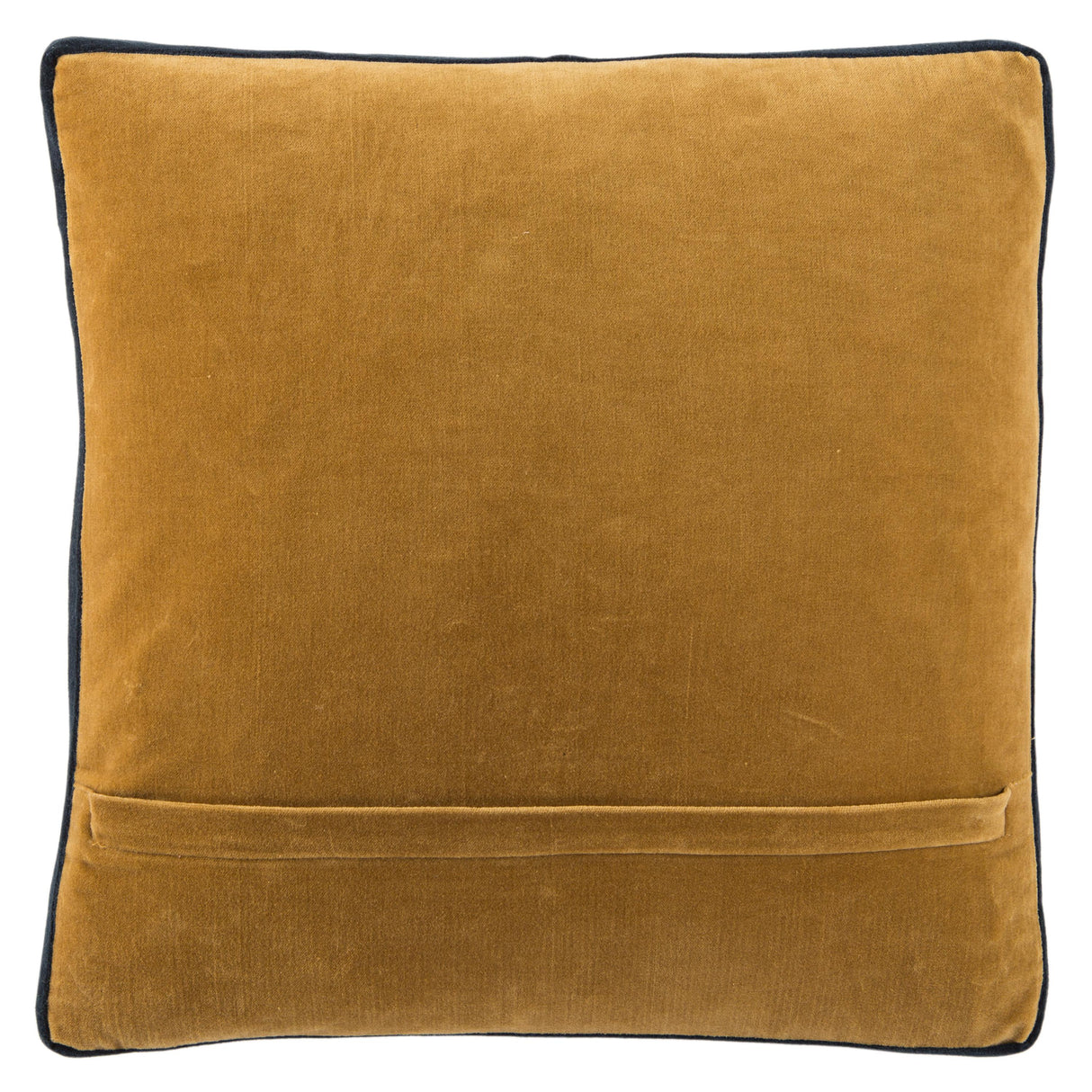 Jaipur Living Bryn Solid Gold/ Navy Pillow Cover (18" Square)