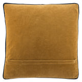 Jaipur Living Bryn Solid Gold/ Navy Pillow Cover (18" Square)