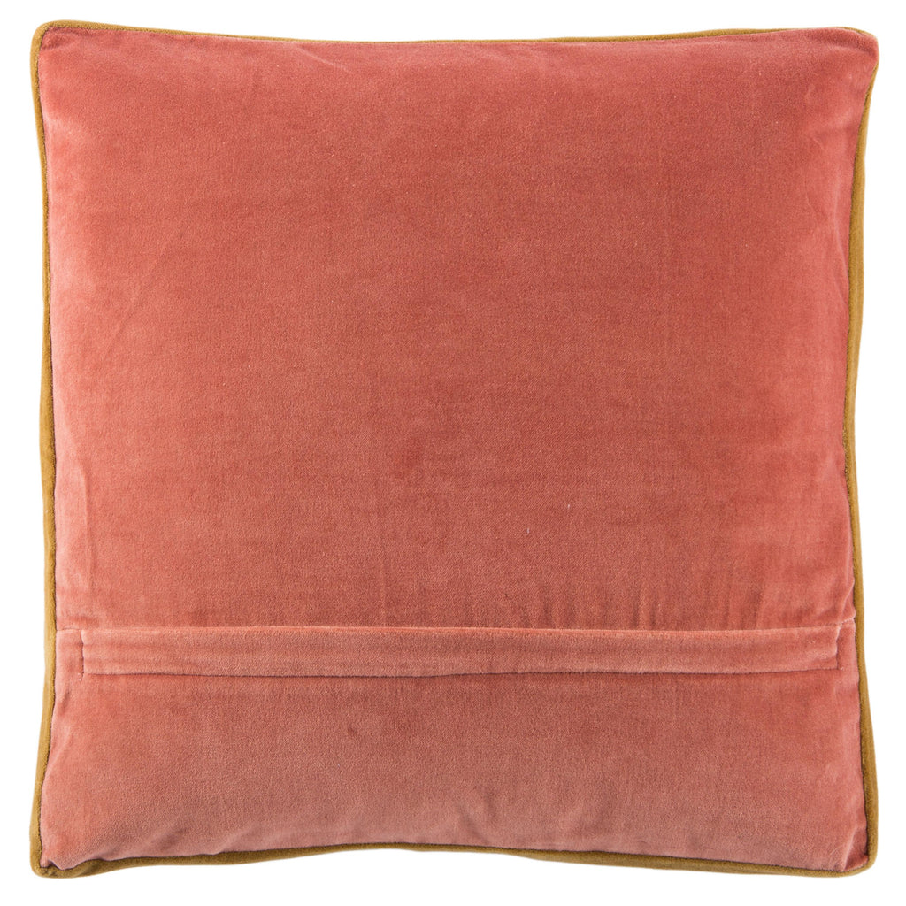 Jaipur Living Bryn Solid Pink/ Gold Pillow Cover (18" Square)