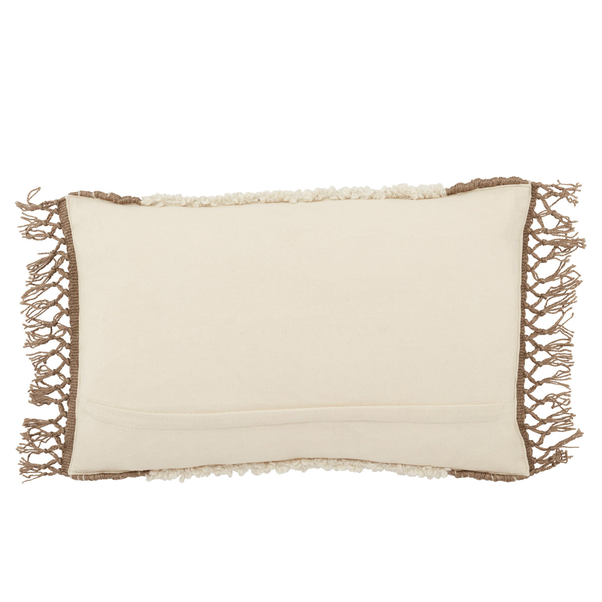 Jaipur Living Lawson Indoor/ Outdoor Geometric Cream/ Taupe Pillow Cover (16"X24" Lumbar)