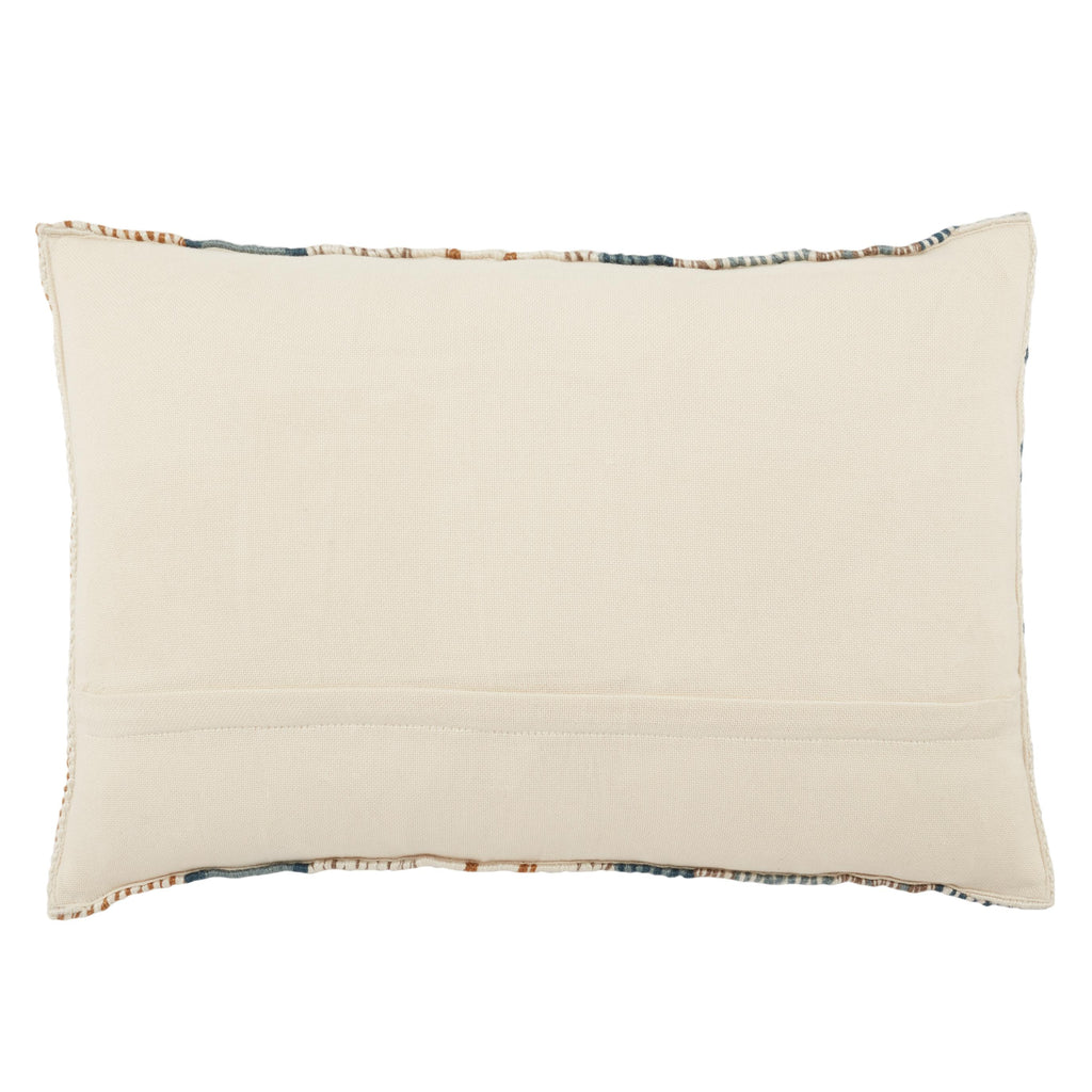 Jaipur Living Fleeta Indoor/ Outdoor Geometric Blue/ Gold Pillow Cover (16"X24" Lumbar)