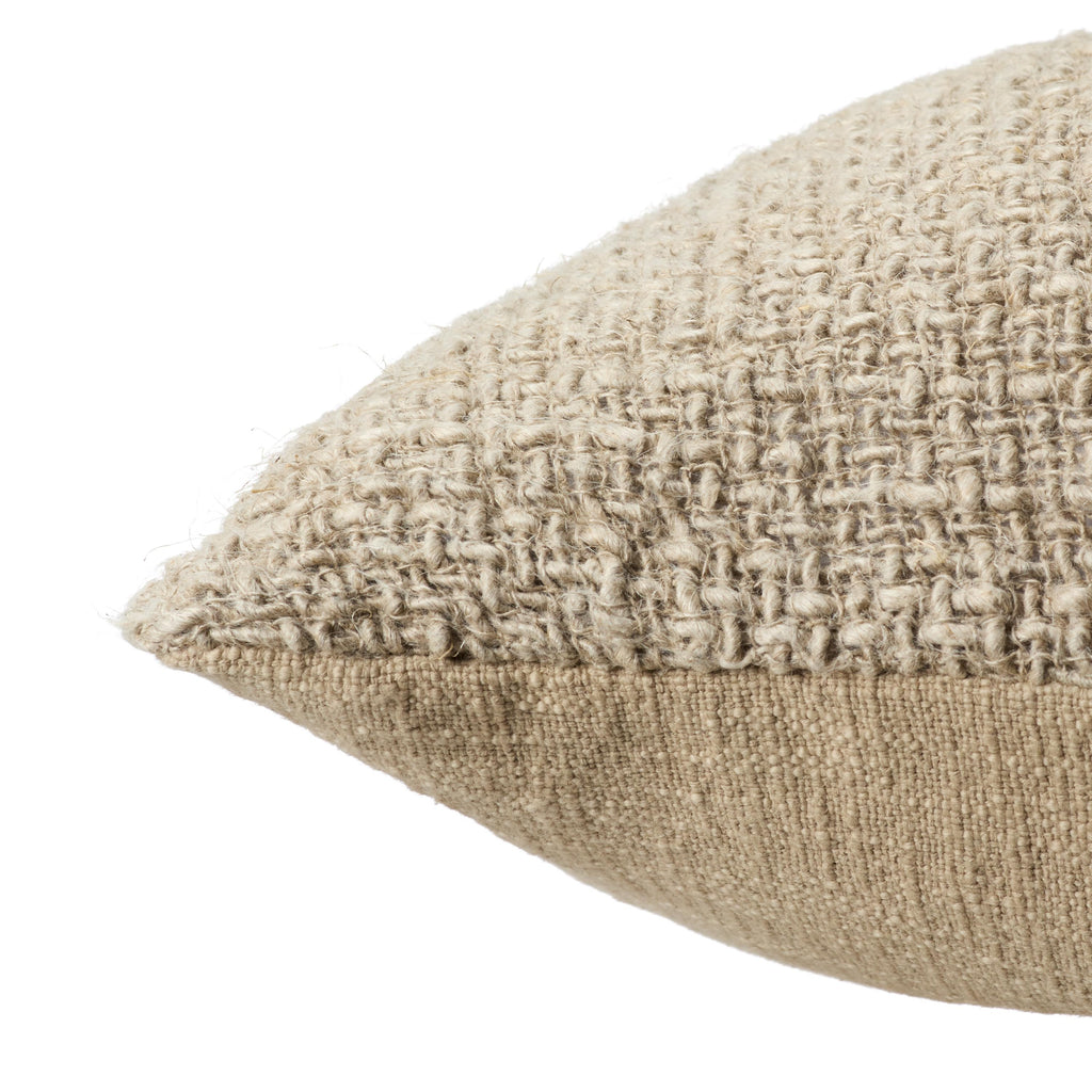 Jaipur Living Tordis Solid Taupe Pillow Cover (22" Square)
