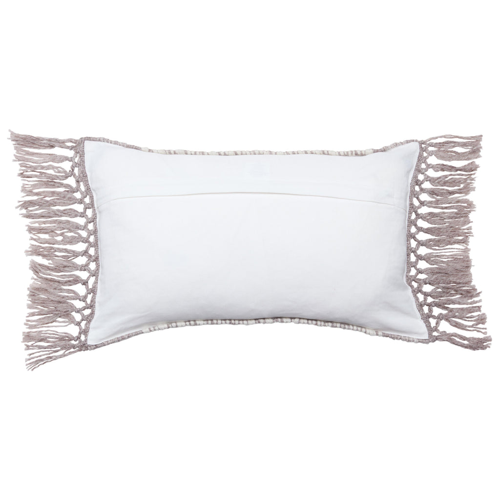 Vibe By Jaipur Living Haskell Indoor/ Outdoor Geometric Taupe/ Ivory Pillow Cover (13"X21" Lumbar)
