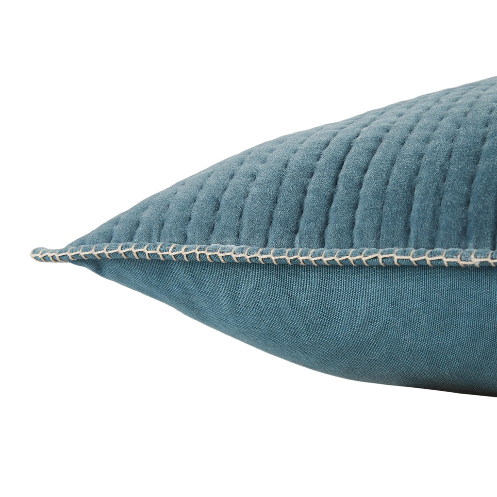 Jaipur Living Beaufort Striped Blue/ Beige Pillow Cover (22" Square)