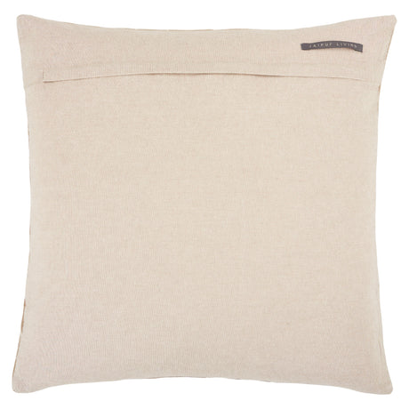 Jaipur Living Jacques Geometric Beige/ Silver Pillow Cover (22" Square)
