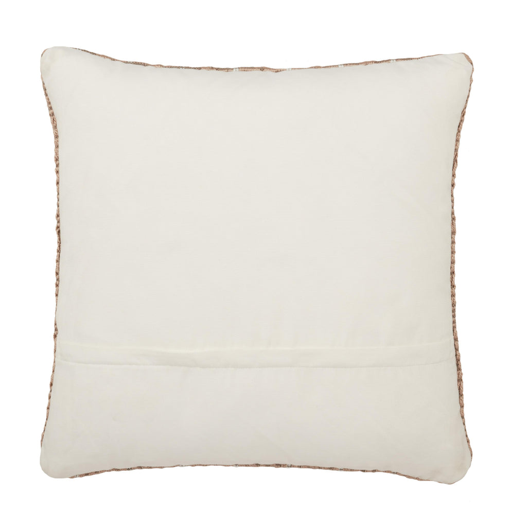 Vibe By Jaipur Living Lindy Indoor/ Outdoor Geometric Tan/ Ivory Pillow Cover (22" Square)