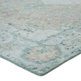 Jaipur Living Alessia Hand-Knotted Bordered Aqua/ Beige Runner Rug (3'X10')