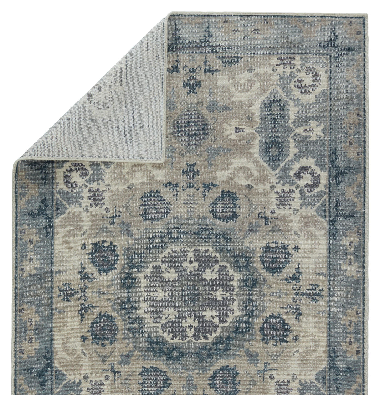 Jaipur Living Modify Hand-Knotted Medallion Blue/ Light Gray Area Rug (5'X8')