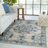 Jaipur Living Modify Hand-Knotted Medallion Blue/ Light Gray Area Rug (5'X8')