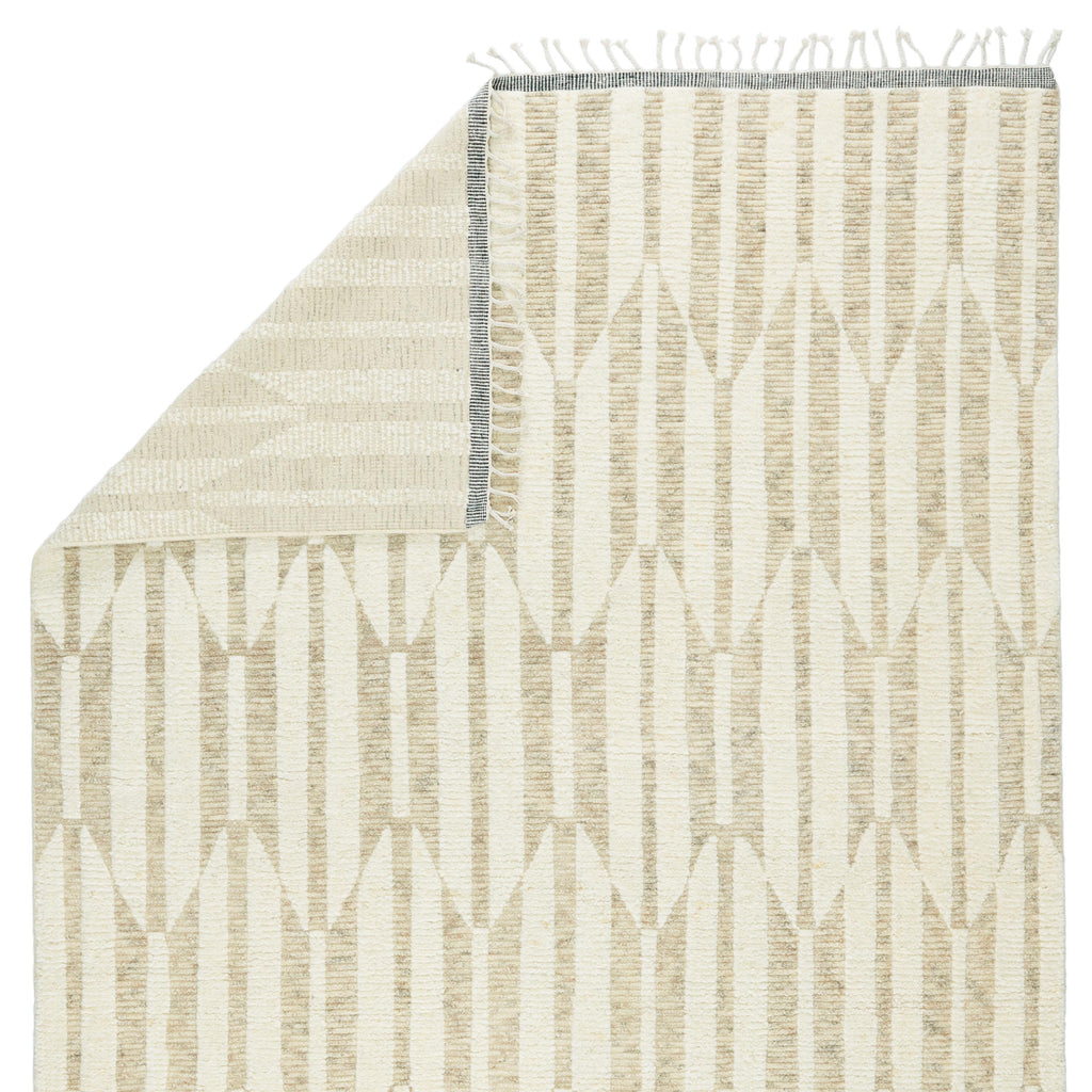 Jaipur Living Quest Hand-Knotted Geometric Beige/ Ivory Area Rug (10'X14')