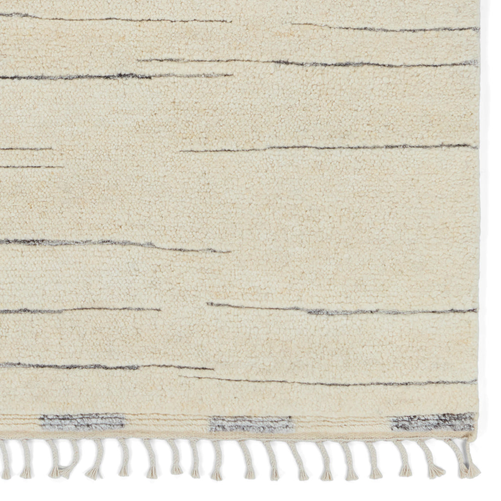 Jaipur Living Furrow Hand-Knotted Striped Cream/ Gray Area Rug (8'X10')