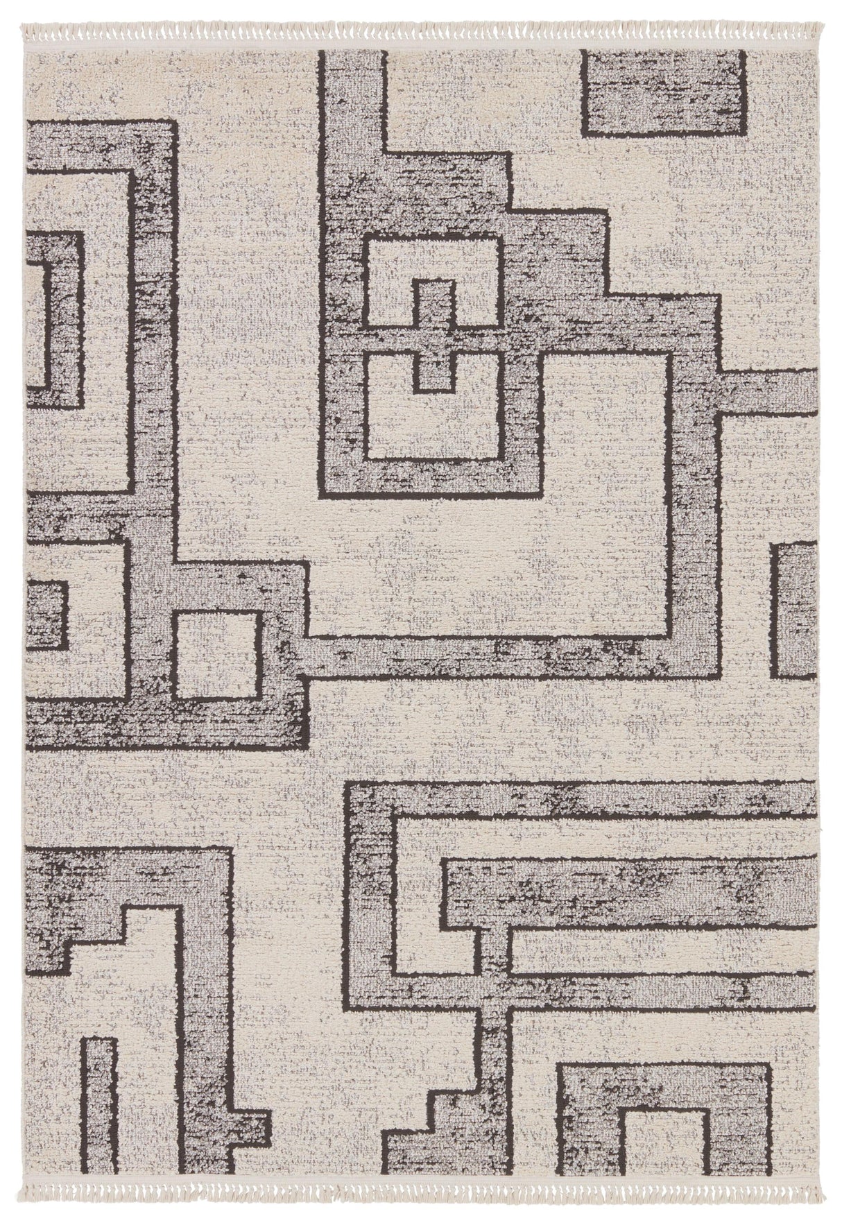 Jaipur Living Bungalow Geometric Gray/ Cream Area Rug (10'X14')