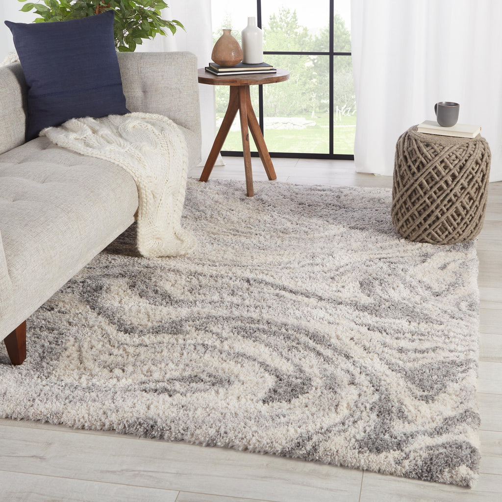 Jaipur Living Crescendo Abstract Gray/ Ivory Area Rug (5'3"X7'7")