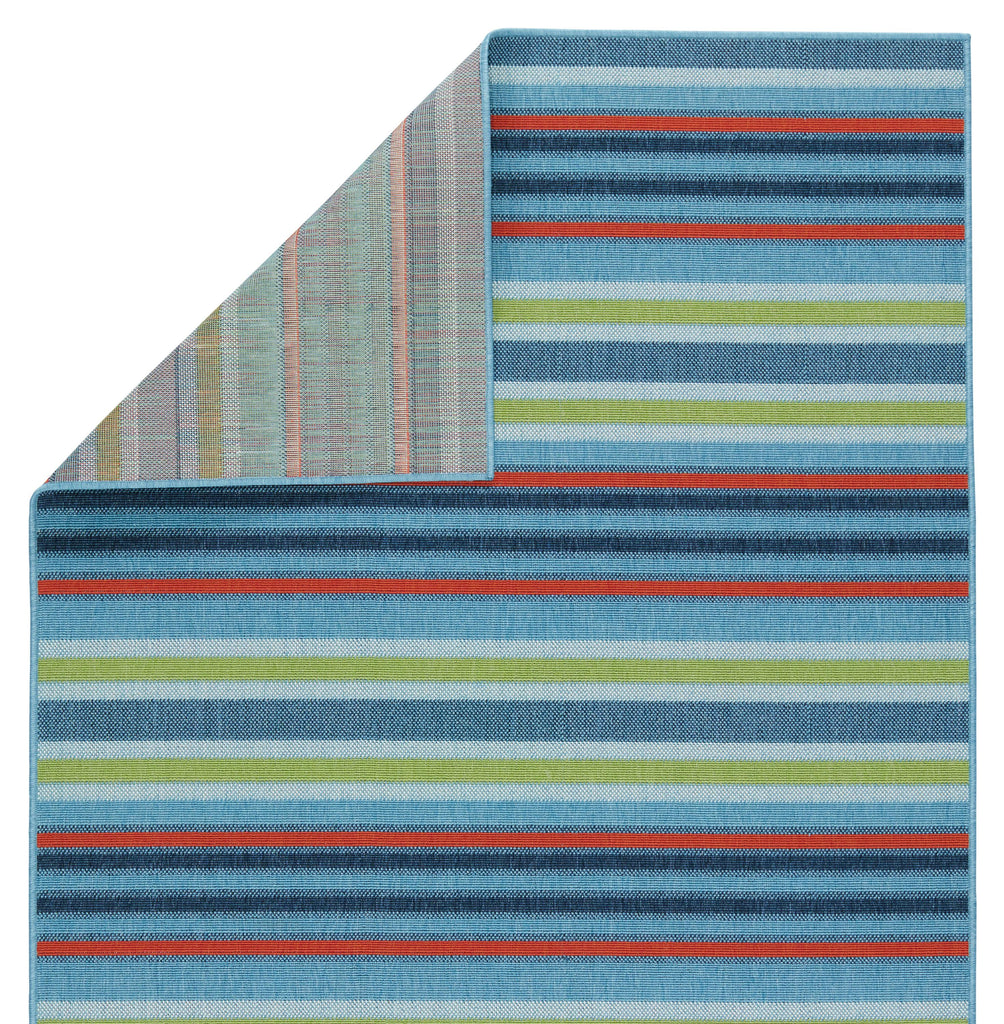Vibe By Jaipur Living Lloria Indoor/ Outdoor Striped Blue/ Orange Area Rug (2'X3')