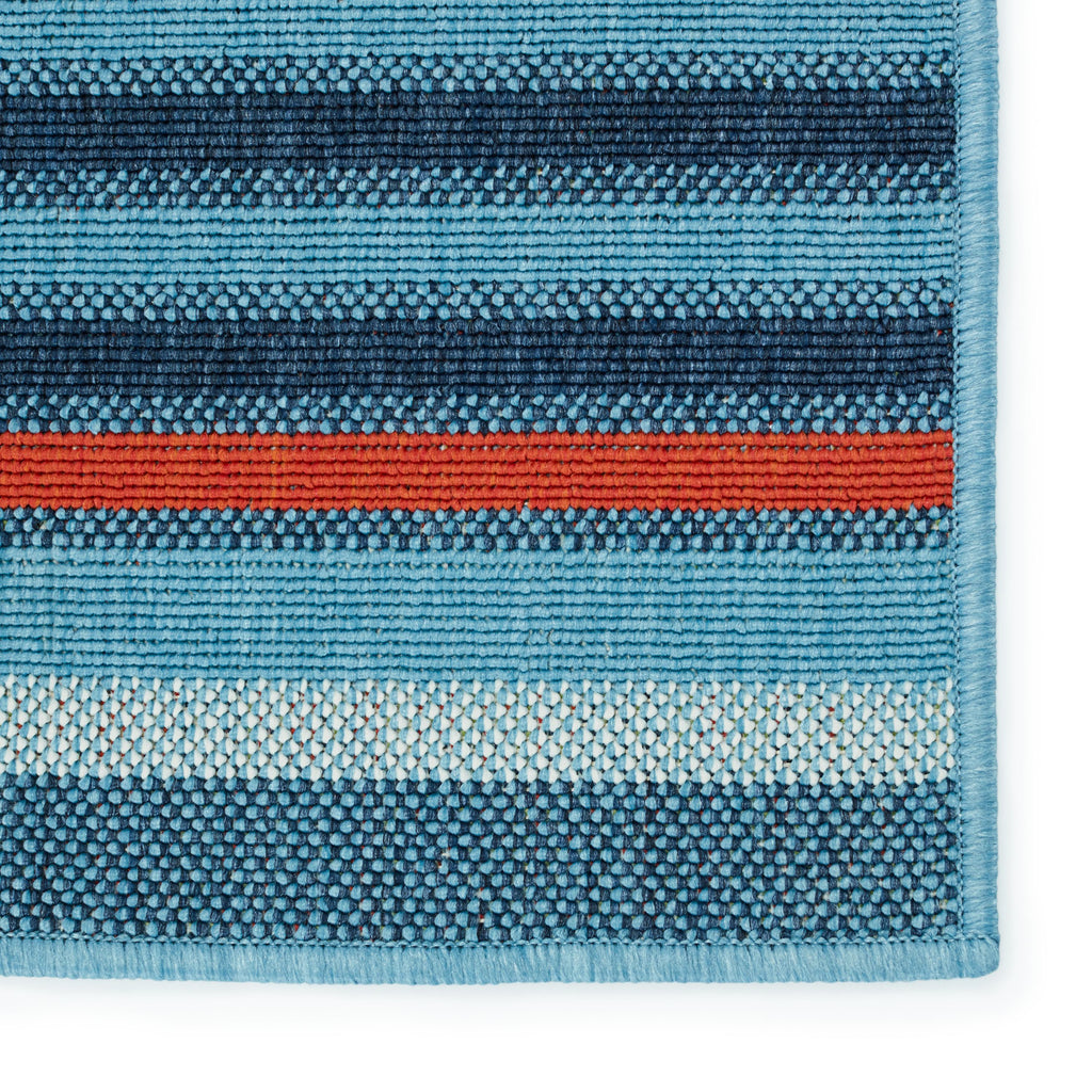 Vibe By Jaipur Living Lloria Indoor/ Outdoor Striped Blue/ Orange Area Rug (2'X3')