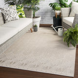 Jaipur Living Belvidere Indoor/ Outdoor Borders Taupe/ Beige Area Rug (7'10"X10'10")