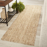 Jaipur Living Mayen Natural Solid White/ Tan Runner Rug (2'6"X9')